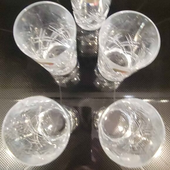 Vintage Cristal De France Bar Or Juice Glasses Set Of Five - Picture 5 of 7